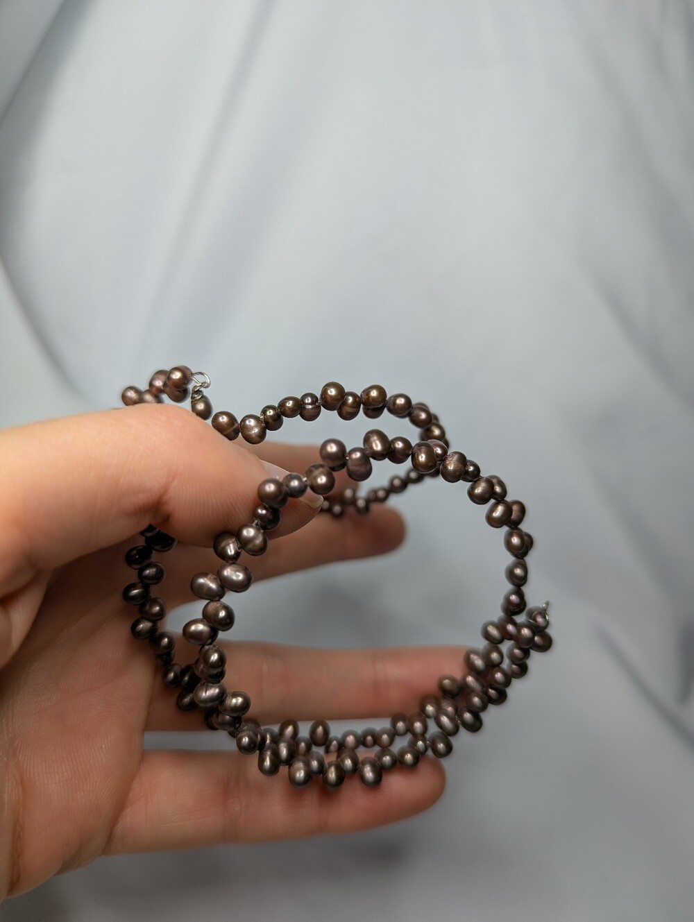 Brown Genuine Freshwater Pearl Multi-Strand Wrap Bracelet - Picture 9 of 10